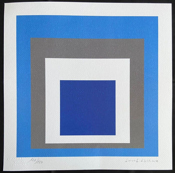 Josef Albers Lithograph Coa Numbered Signed Op - Le Corbusier