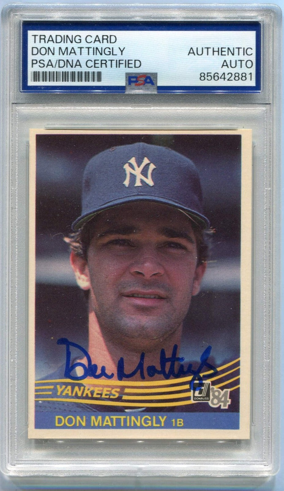 Don Mattingly 1984 Donruss Autographed Rc Psa/Dna Certified