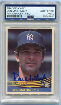 Don Mattingly 1984 Donruss Autographed Rc Psa/Dna Certified