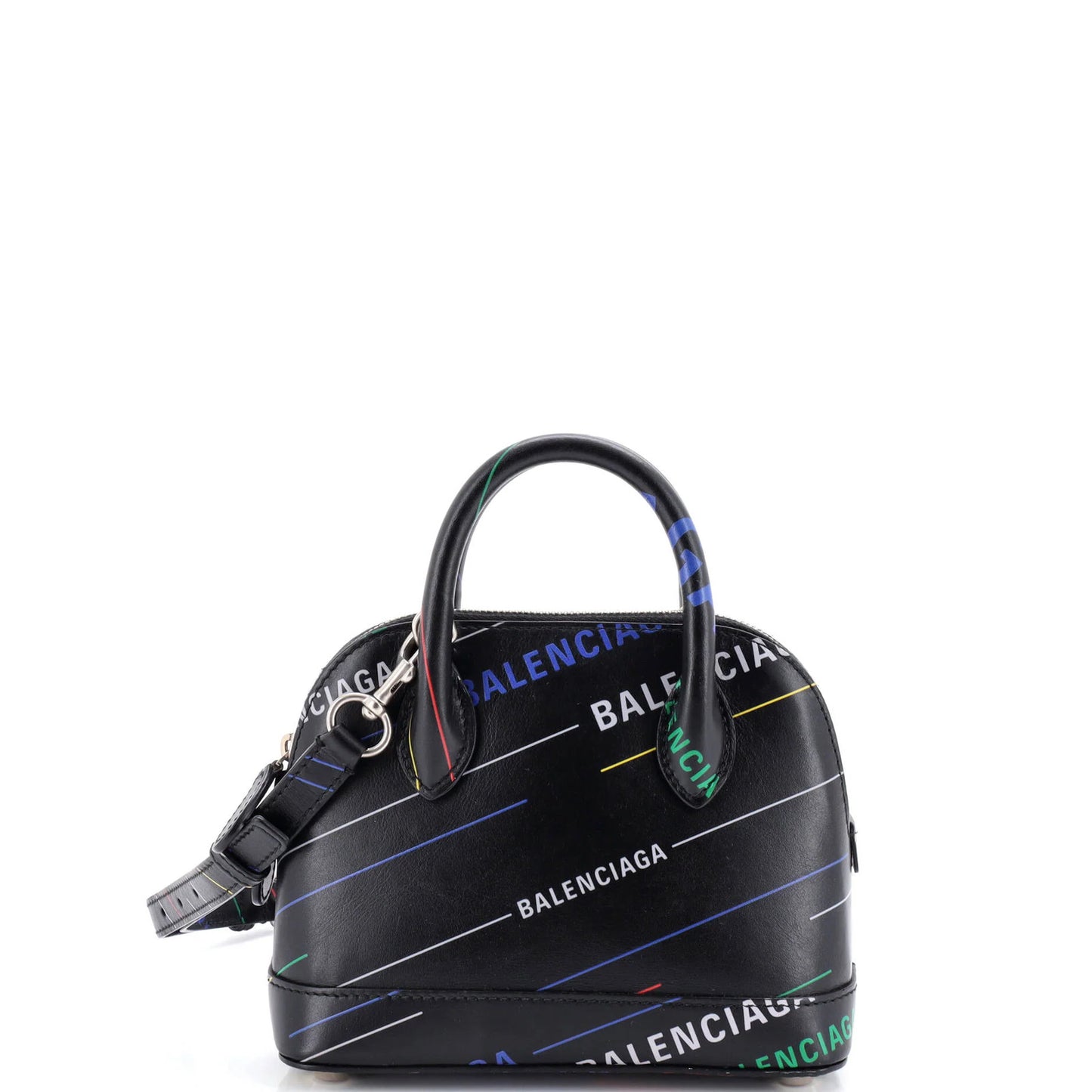 Balenciaga Logo Ville Bag Printed Leather Xxs