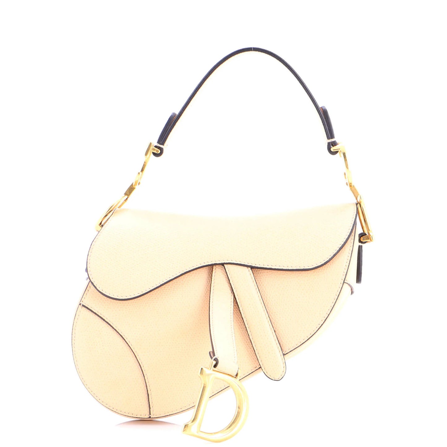 Christian Dior Saddle Handbag Leather Mini