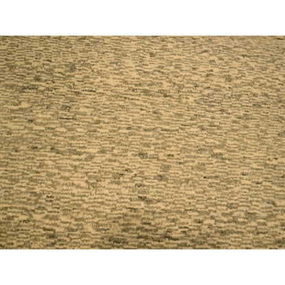 7'9"X9'7" Beige Tone On Tone Natural Wool Grass Design Hand Knotted Rug