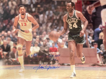 Sam Jones Autographed 16X20 Basketball Photo