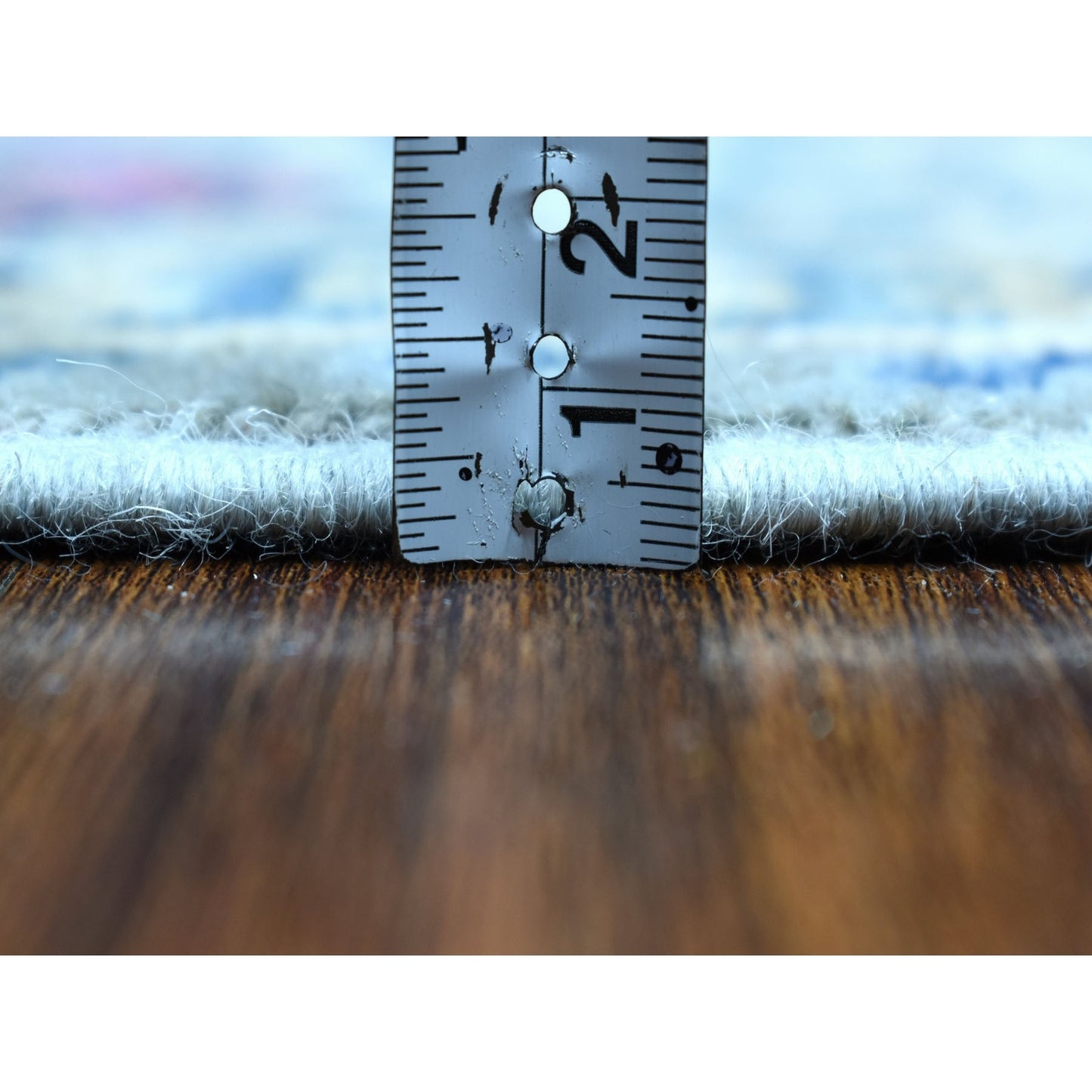 3'3"X5' Colorful Gray Fusion Kazak Pure Wool Hand Knotted Oriental Rug