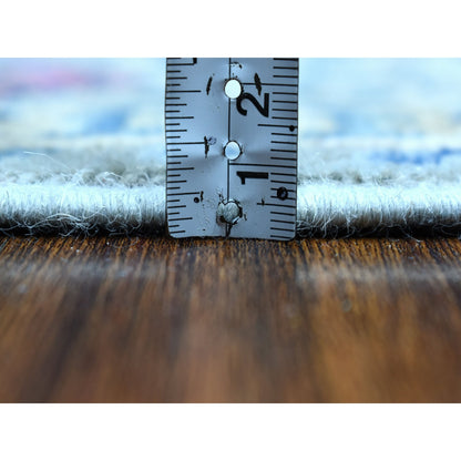 3'3"X5' Colorful Gray Fusion Kazak Pure Wool Hand Knotted Oriental Rug