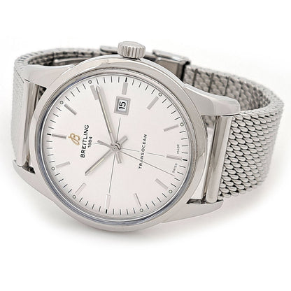 Breitling Transocean A10360 Silver Case Size 43Mm Men'S Used Watch #61016