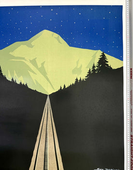 Vers Le Mont Blanc Night Geo Dorival 1928 Original Vintage French Travel Poster