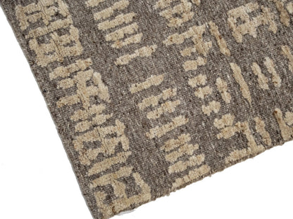 Modern Brown Bordered Design High-Low Relief