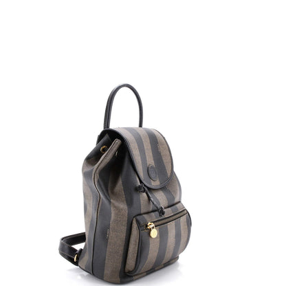 Fendi Pequin Front Pocket Backpack Coated Canvas Small
