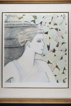 Jean-Pierre Cassigneul Lithograph Woman Signed Limited Edition Framed French Art