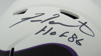 Fran Tarkenton Hof Signed/Inscribe Vikings Lunar