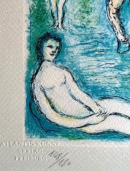 Marc Chagall Lithograph Coa Signed Hand Numbered Crayon Limited Museum