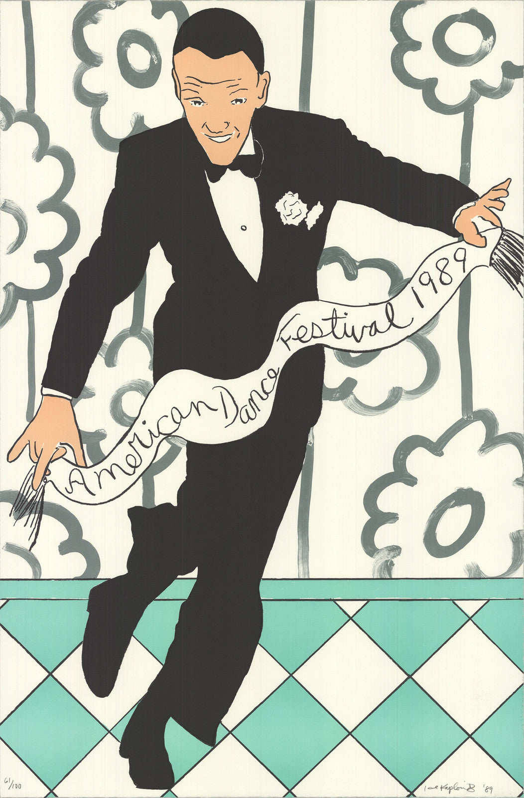 Jane Kaplowitz American Dance Festival Signed " Serigraph Cont