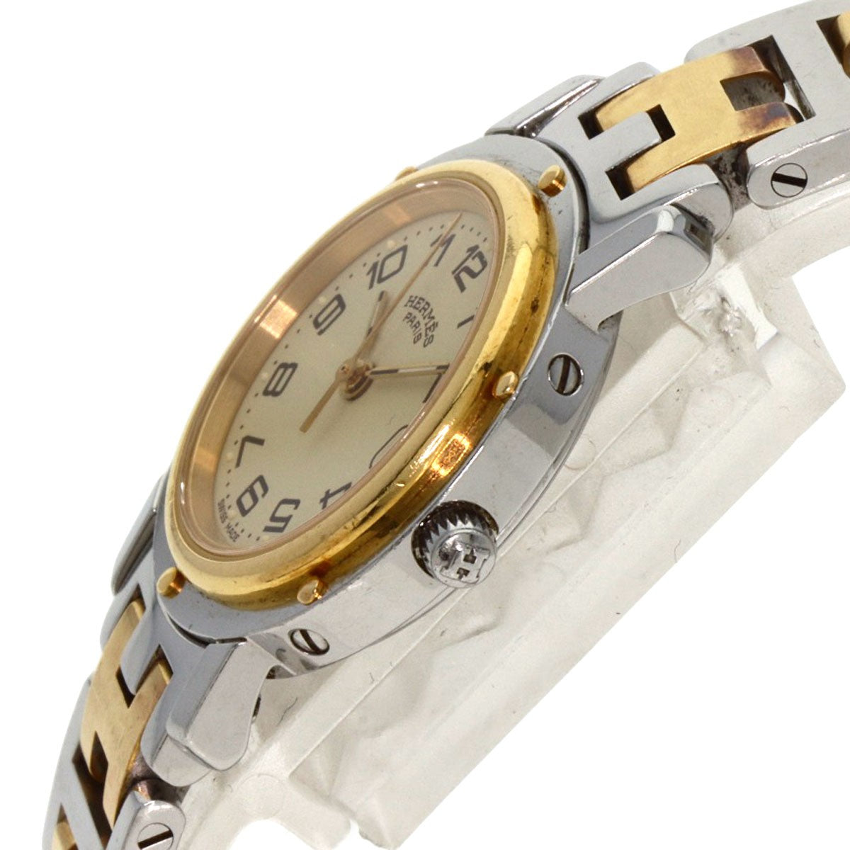Hermes Clipper Watches Cl4.220 Stainless Steel/Ssxgp Ladies