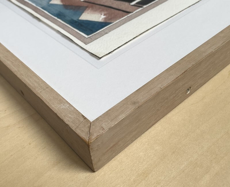 Robert H. Cumming (Usa) Original Painting Watercolor Collage On Paper Signed