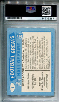 Herb Adderley 1988 Autographed Swell Football Card (Psa)