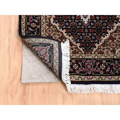 2'7"X11'10" Fish Design Tebraz Mahi Handknotted Wool-Silk Runner Rug