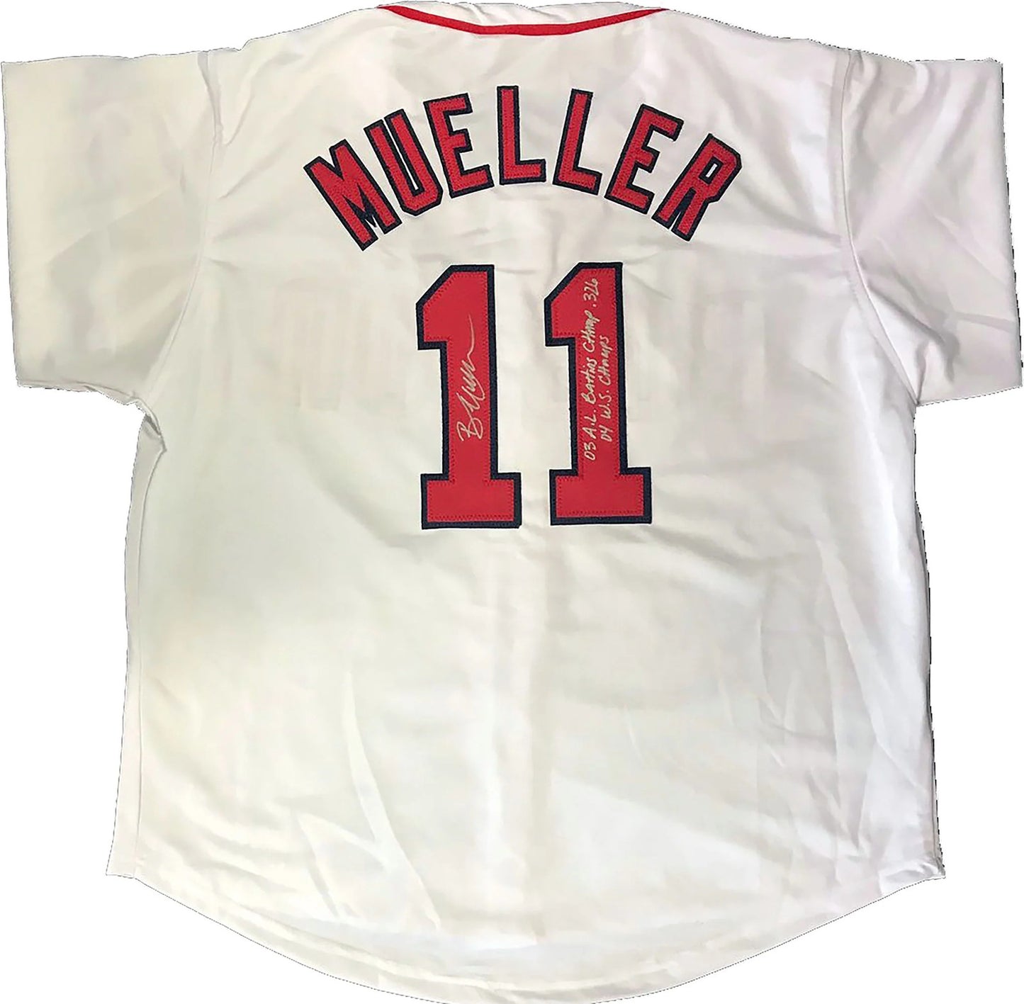 Bill Mueller "03 Al Batting Champ .326 04 Ws Champs" Autographed Boston Red Sox