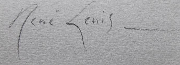 Rene Genis (France) Signed Original Lithograph Print Framed "Still Life"