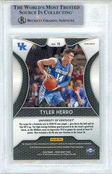 Tyler Herro Autographed 2019-20 Panini Prizm Draft Picks Green & Yellow Prizm Ro