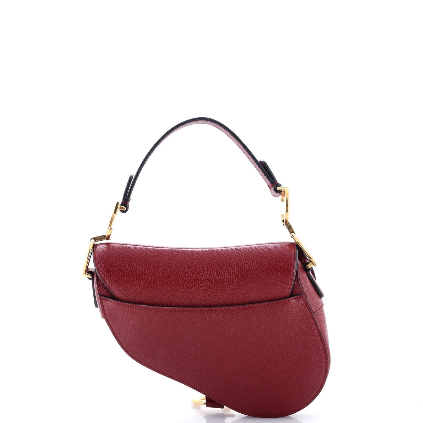 Christian Dior Saddle Handbag Leather Mini