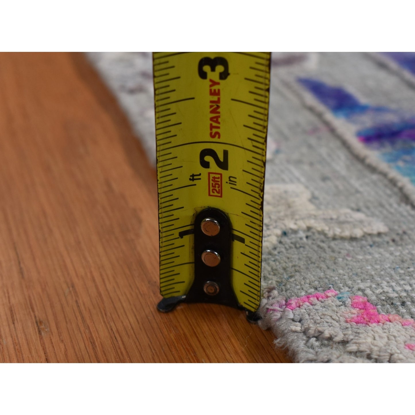 2'X3'2" Gray Oushak Design Silk With Wool Hand Knotted Sample Mat Rug