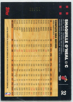 Shaquille O'Neal 2007 - 2008 Topps 50Th Anniversary Copper Parallel Card #32 12/