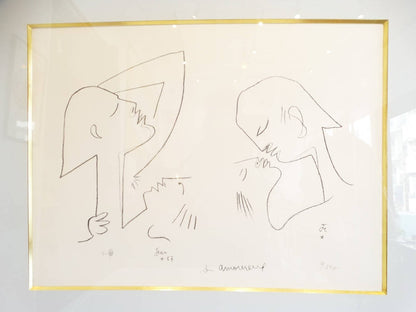 Jean Cocteau (France) Lithograph Signed Framed Print