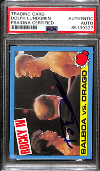 Dolph Lundgren Signed/Auto 1985 Topps Rocky Iv Drago Card #38 Psa/Dna 183780