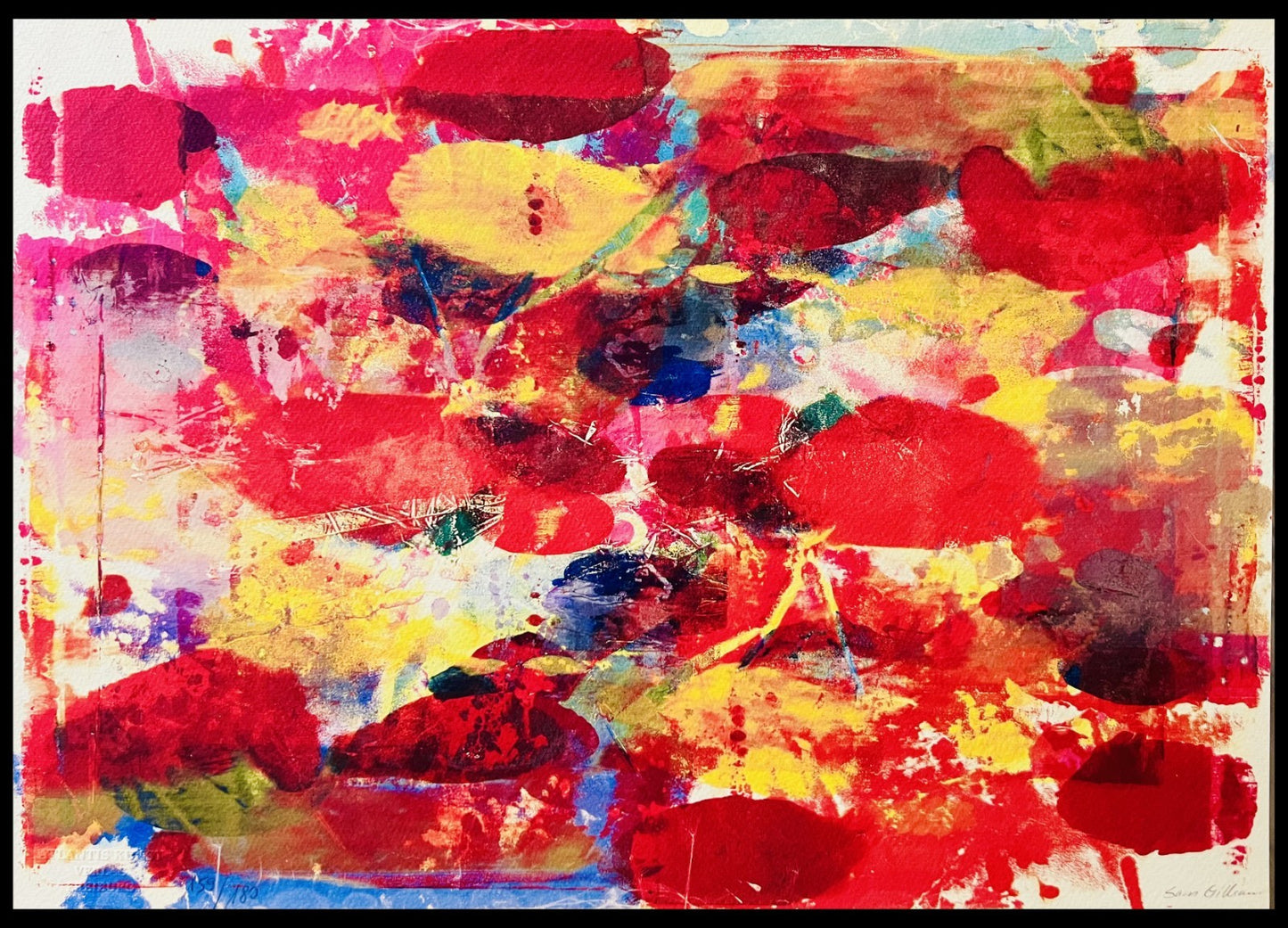 Numbered Sam Gilliam Lithograph with COA in Pencil