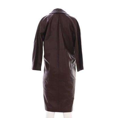 Max Mara Women'S Ussuri Double Breasted Coat Leather