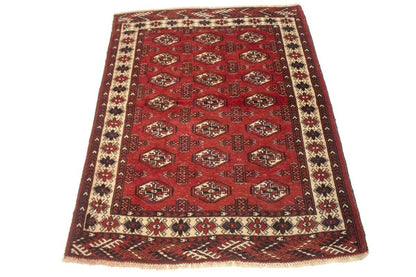 Handmade Semi-Antique Oriental Rug 4X5 Ft Small