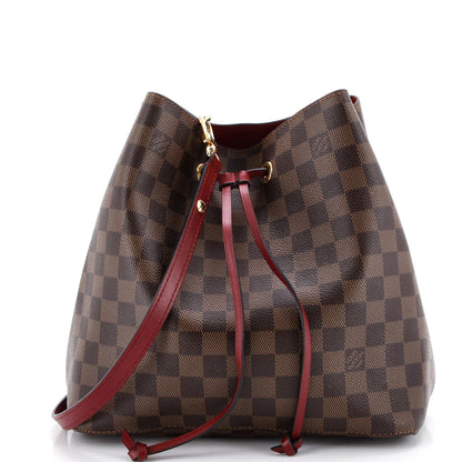 Louis Vuitton Neonoe Handbag Damier With Leather Mm