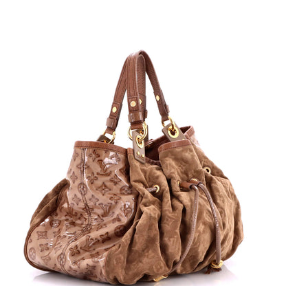 Louis Vuitton Irene Handbag Monogram Embossed Suede And Patent