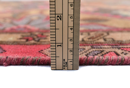Semi-Antique Distressed Oriental Runner Rug Muted