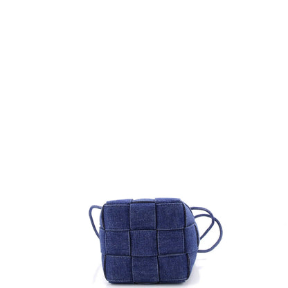 Bottega Veneta Cassette Bucket Bag Maxi Intrecciato Denim Small