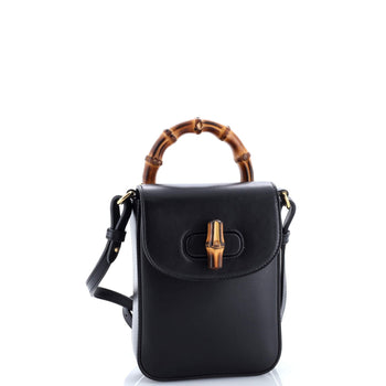 Gucci Bamboo Top Handle Backpack Leather Mini