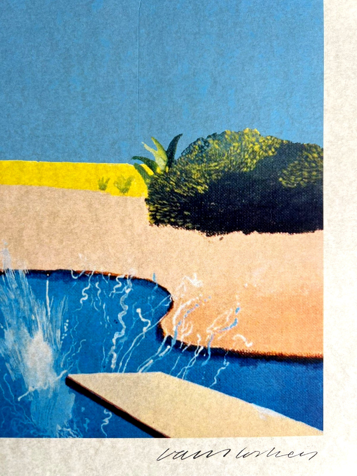 David Hockney Lithograph Handmade Coa Signed Op Numbered In Pencil