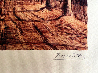 Vincent Van Gogh Museum Lithograph From A Painting Coa Signed Op Edvard Munch