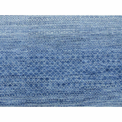 10'X14'1" Blue Modern Chiaroscuro Collection Pure Wool Hand Knotted Rug