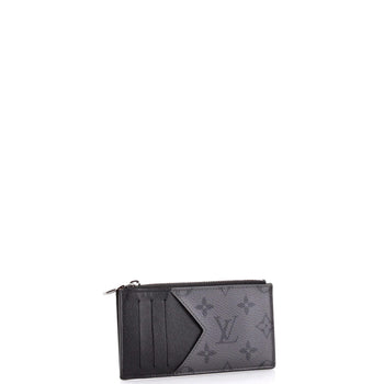 Louis Vuitton Coin Card Holder Reverse Monogram Eclipse Canvas