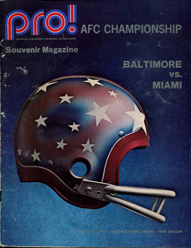 1972 Afc Champtionship Pro Magazine
