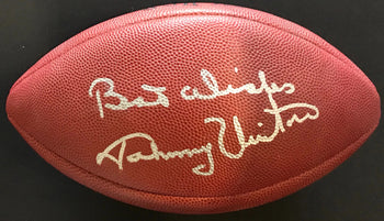 Johnny Unitas Autographed Official Nfl Football (Jsa)