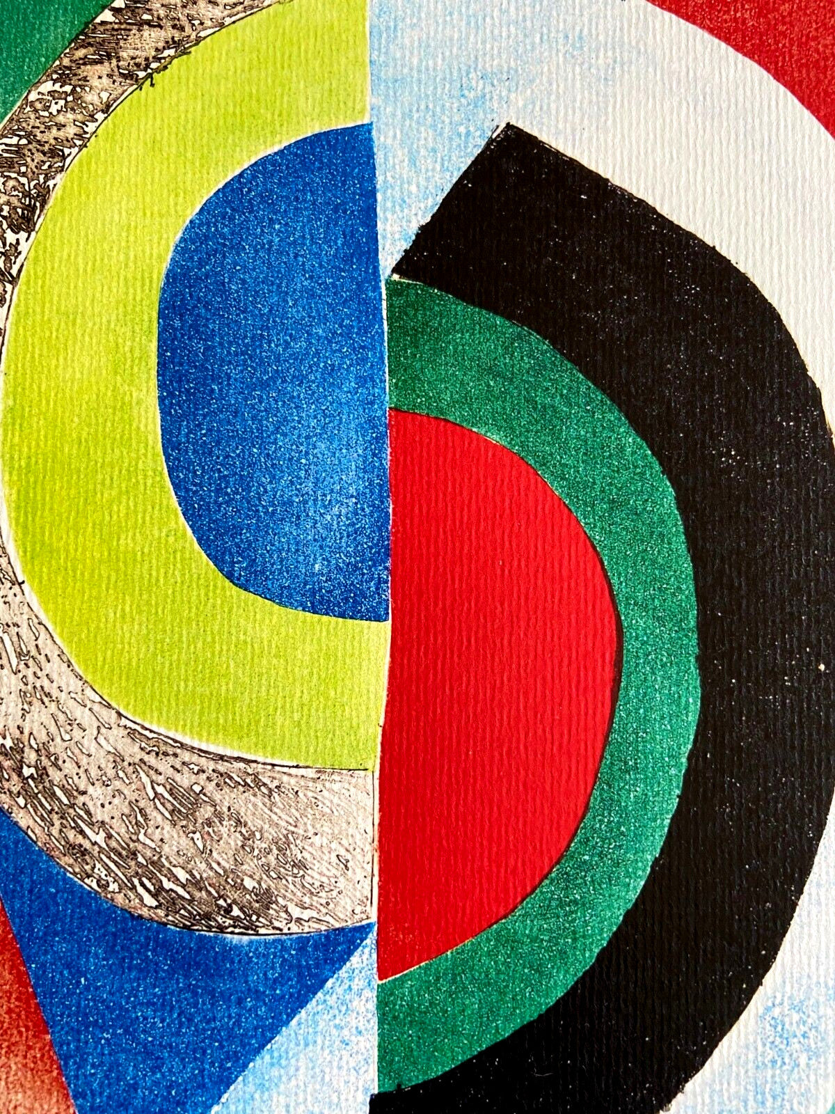 Sonia Delaunay Lithograph Coa Signed Op Numbered By Hand Joan/Mir