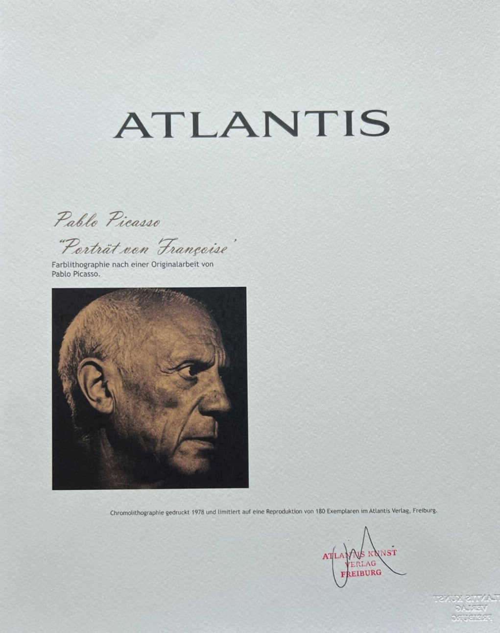 Pablo Picasso - Signed Lithograph Coa - Hand Numbered