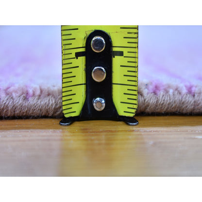 2'2"X3'3" Pure Wool Only Ombre Design Hand Knotted Oriental Rug