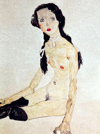 Egon Schiele Lithograph Numbered Coa