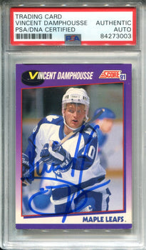 Vincent Damphousse Autographed 1991 Score Card (Psa)