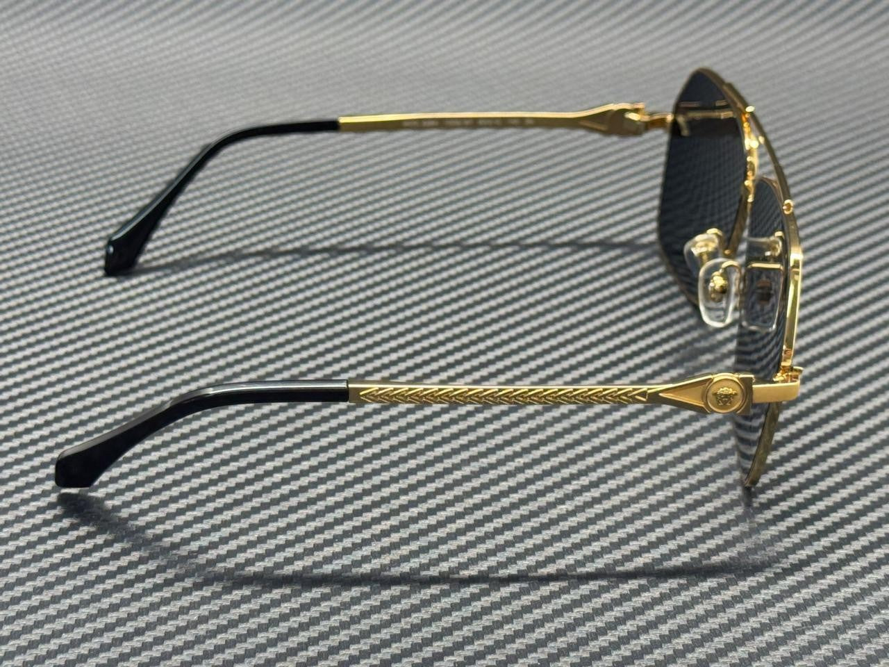 VERSACE VE2284 100287 Gold Grey Men's 63 mm Sunglasses