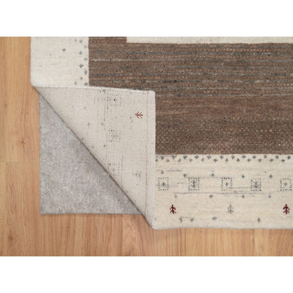 5'X8' Chiffon White Modern Design Lori Buft Pure Wool Hand Knotted Rug